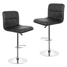 Load image into Gallery viewer, JEOBEST 2pcs Leather Kitchen Breakfast Bar Stool Swivel Bar Chair Black Colors Free Shipping in France HWC